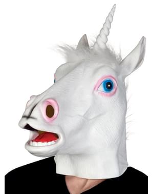 Mask Enhörning vit för vuxen
