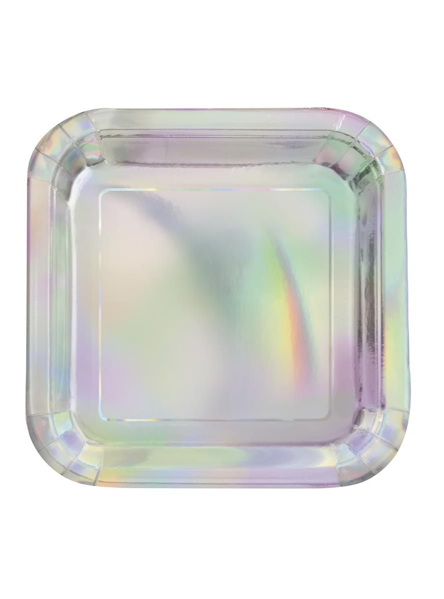 8 assiettes iridescentes (23 cm)