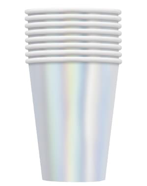 8 Large Iridescent Cups - Línea Colores Básicos