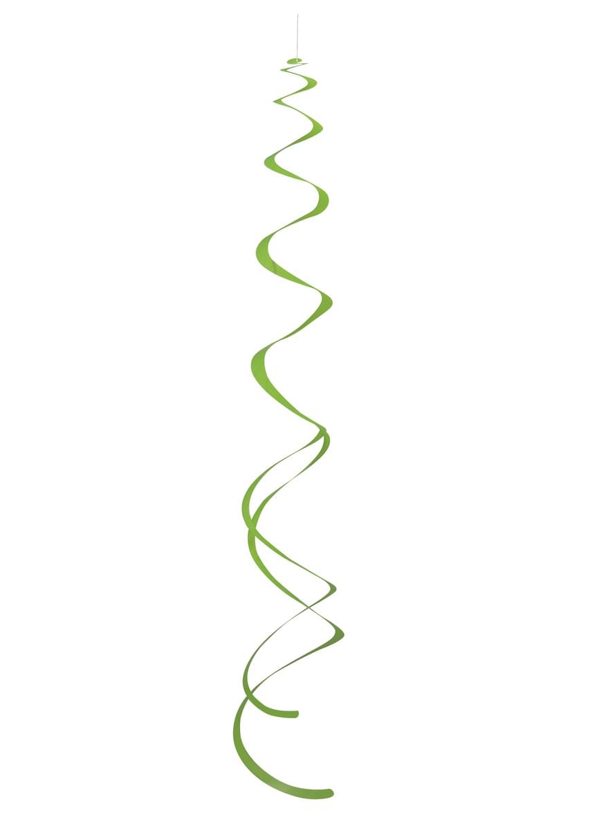 8 Limonkowe Wiszące Spirale Dekoracyjne - Linia Kolorów Podstawowych