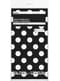 Black Table Cover with White Polka Dots