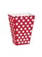 8 scatole di popcorn rosse con pois bianchi - Linea Colori Basic
