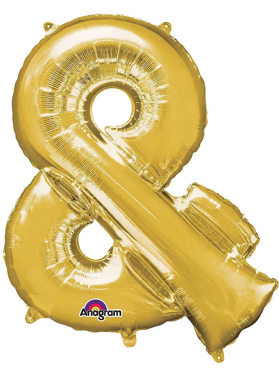 & Sign Foil Balloon in Gold (76 cm)