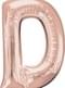 Folienballon Buchstabe D roségold (83cm)