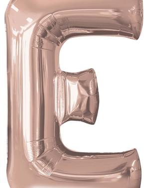 Balon foliowy Litera E rose gold (81cm)