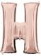 Palloncino foil lettera H oro rosa (81 cm)