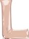 Ballon aluminium lettre L doré rose (81 cm)