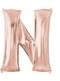 Globo foil letra N oro rosa (81cm)