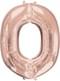 Folieballong bokstav O roséguldfärgad (83cm)