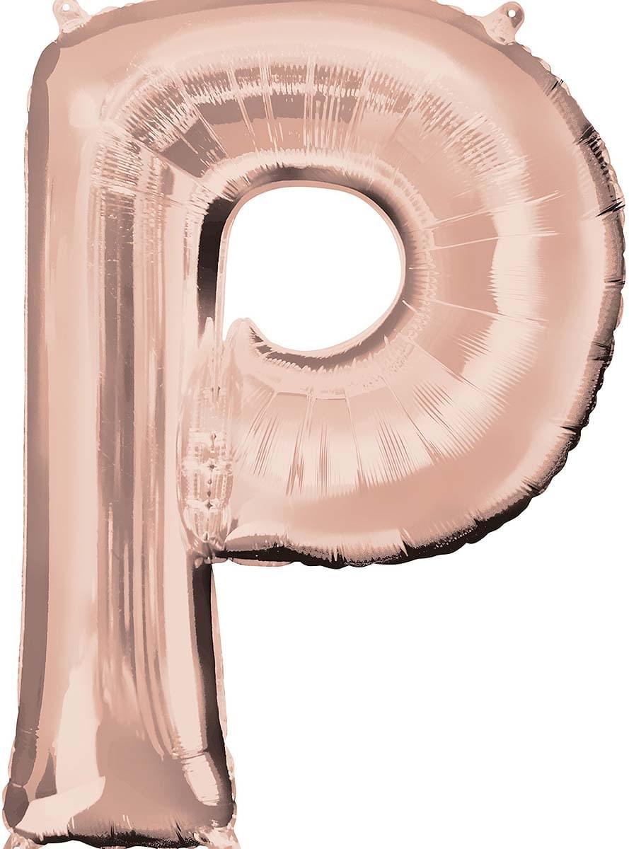 Folienballon Buchstabe P roségold (81cm)