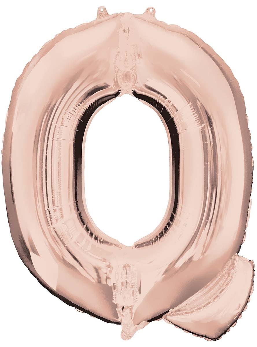 Palloncino foil lettera Q oro rosa (81 cm)