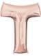 Ballon aluminium lettre T doré rose (81 cm)