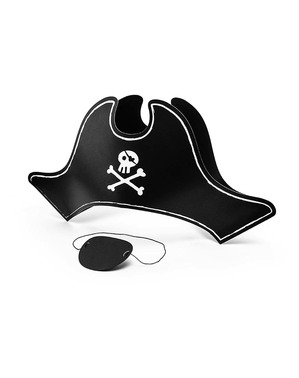 Pirate Hat with Paper Eye Patch for Boys