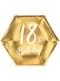6 златних тањира 18. рођендана (20 цм)