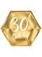 6 Gold 30th Birthday Plates (20 cm)
