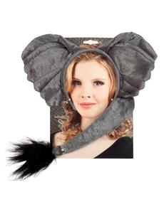 Elefanten Diadem und Schwanz Set für Damen