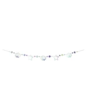 Iridescent garland mermaid party