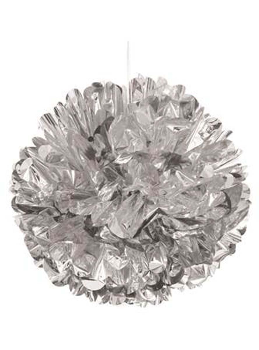 Pompon decorativo argentato - Linea Colori Basic