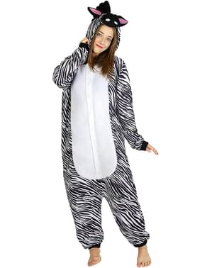 Déguisement zèbre onesie adulte