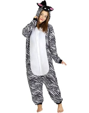 Onesie Zebra Costume for Adults