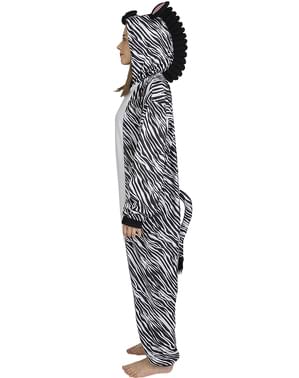 Fato de zebra onesie para adulto