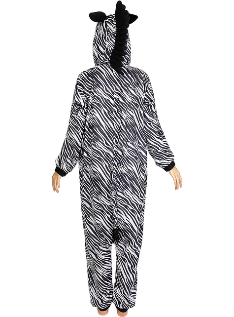 Zebra Onesie Kostüm für Erwachsene