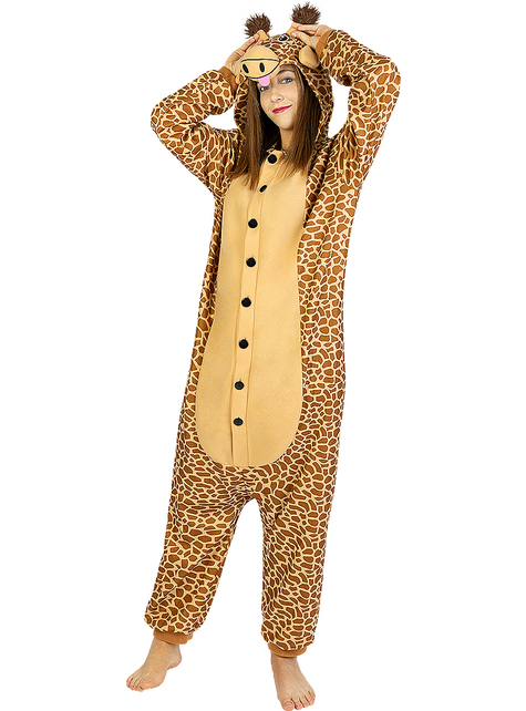 Disfraz de jirafa onesie para adulto