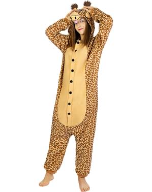 Giraffe onesie kostýmir fyrir fullorðna