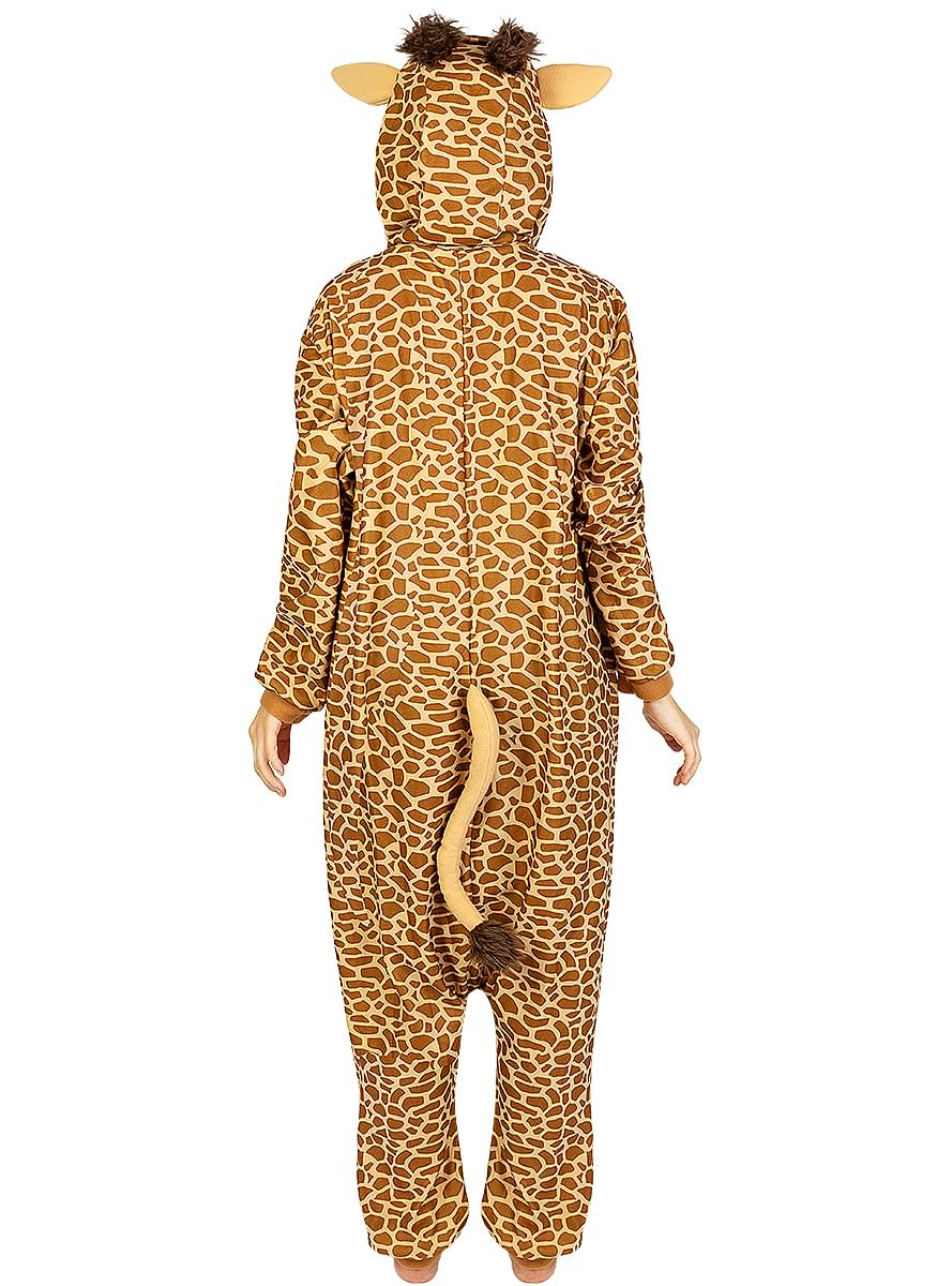 Onesie giraffe kostuum voor volwassenen