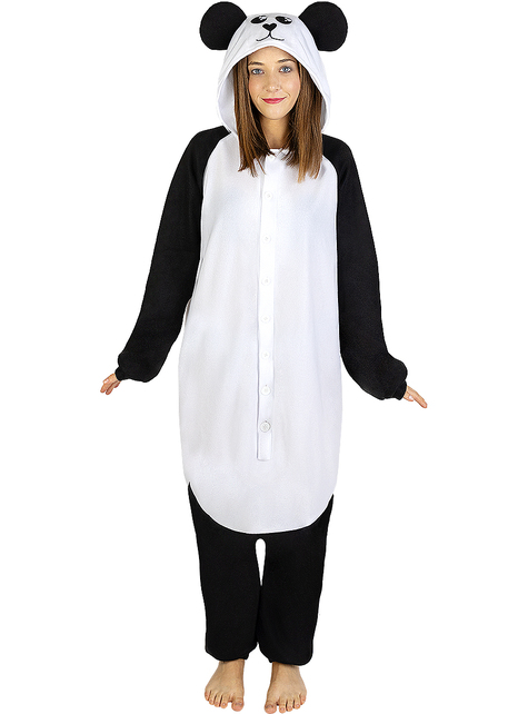 Pandabär Onesie Kostüm für Erwachsene
