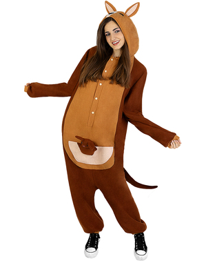 Känguru Onesie Kostüm für Erwachsene