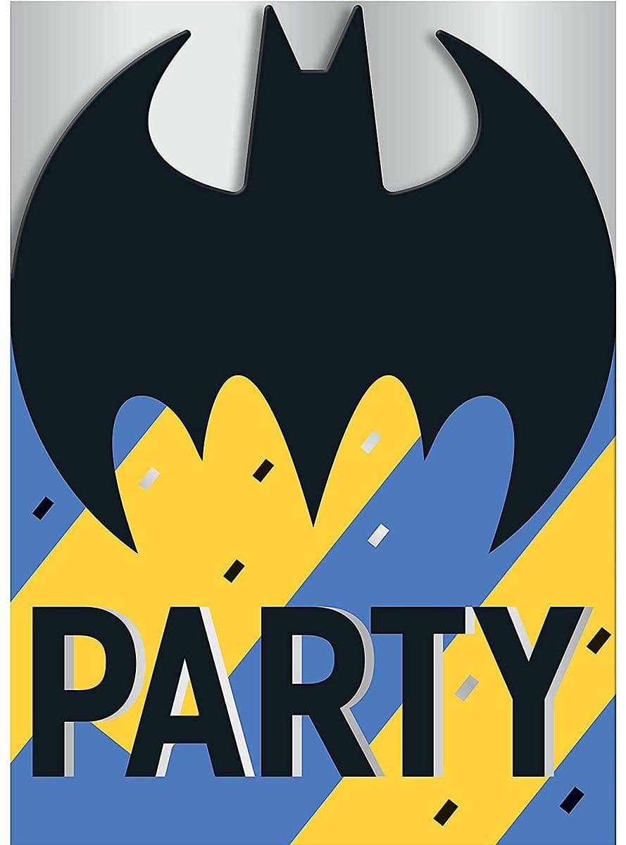 8 invitaciones Batman