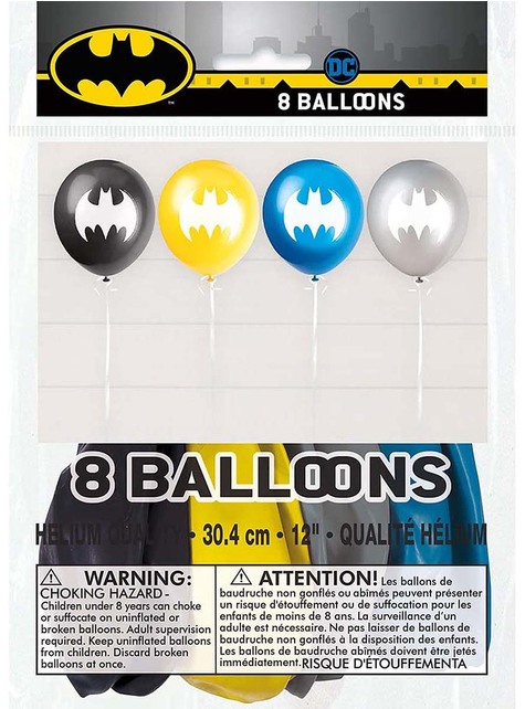8 palloncini di Batman per feste e compleanni