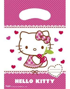 6 sachets à bonbons Hello Kitty - Hello Kitty Hearts