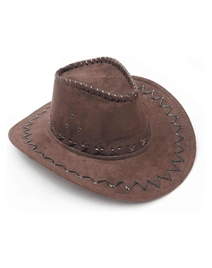 Ruskea Cowboy-Hattu