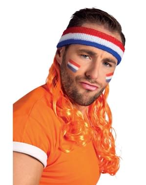 Sportovní čelenka pro dospělé s vlasy holandské barvy
