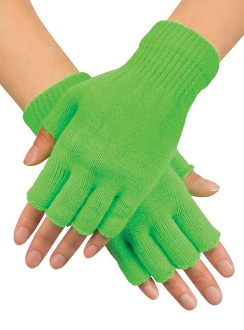 sætte ild pige Verdensvindue Grønne handsker uden fingre til voksne. Express levering | Funidelia