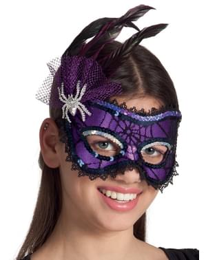 Máscara de senhorita aranha para adulto