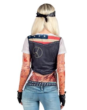 ウィメンズセクシーバイカーTシャツ