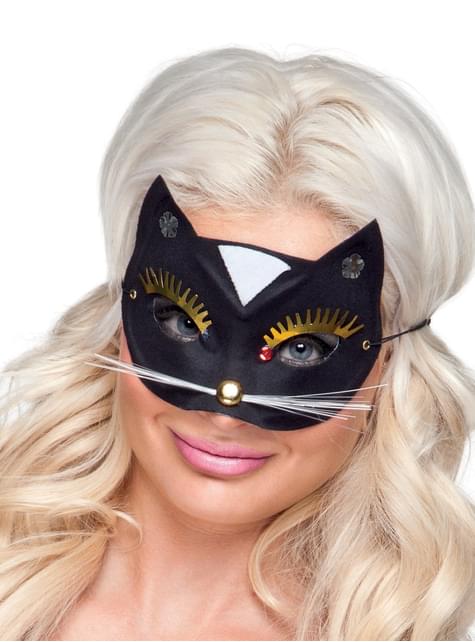 מסכת Masquerade חתול מבוגר עם ביג ריסים