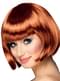 Woman's Copper Half Wig with Fringe