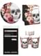 Skelett mit Blumen Party Deko 16 Personen