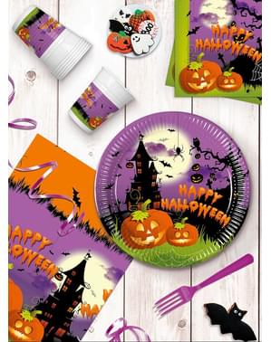 Décoration fête Citrouille 8 personnes - Happy Spooky Halloween