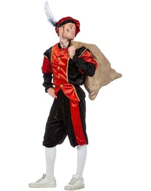 Rood Piet kostuum, hulp van Sinterklaas voor mannen
