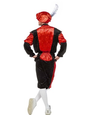 Schwarzer Peter Piet Nikolaushelfer rotes  Kostüm für Herren