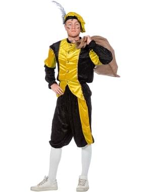 Costume di Pietro aiutante di San Nicola giallo per uomo