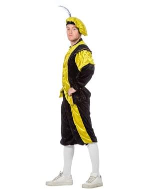 Geel Piet kostuum, hulp van Sinterklaas voor mannen