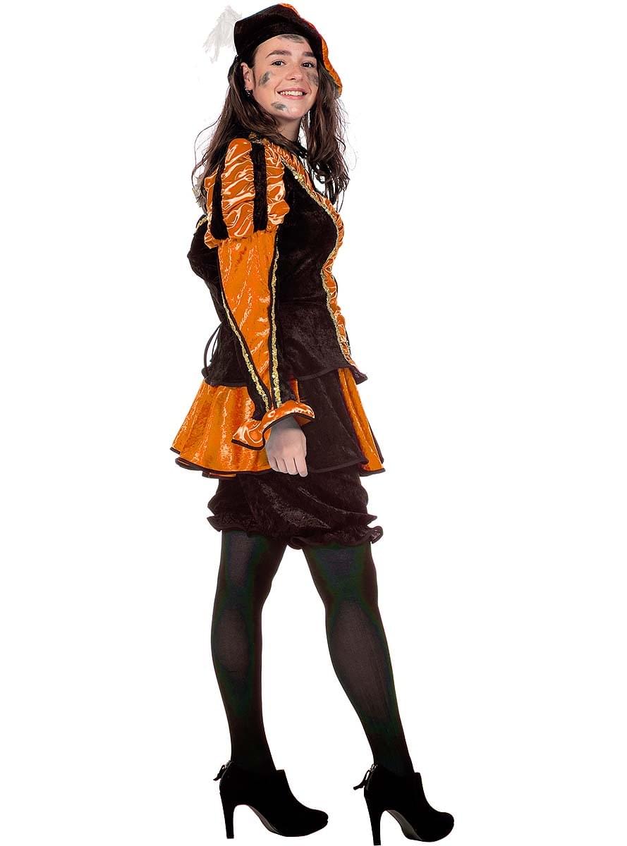 Orange Peter Saint Nicholas' helper costume for women