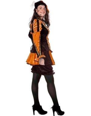 Peter julemandens hjælper orange kostume til kvinder