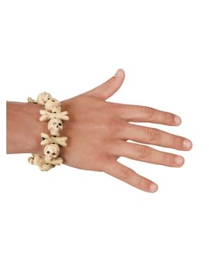 Pulsera de calaveras piratas para adulto